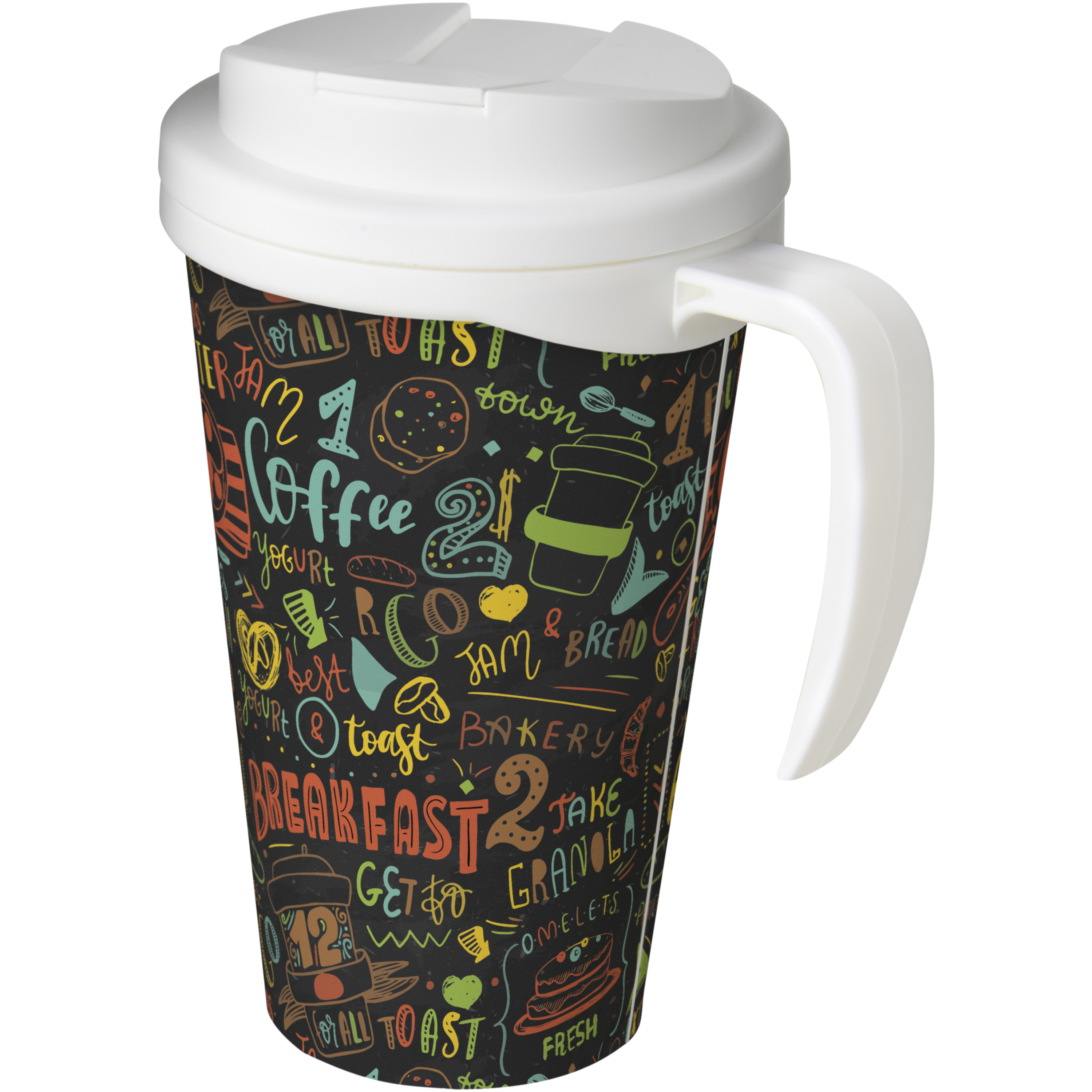 Brite-Americano® Grande 350 ml mug with spill-proof lid