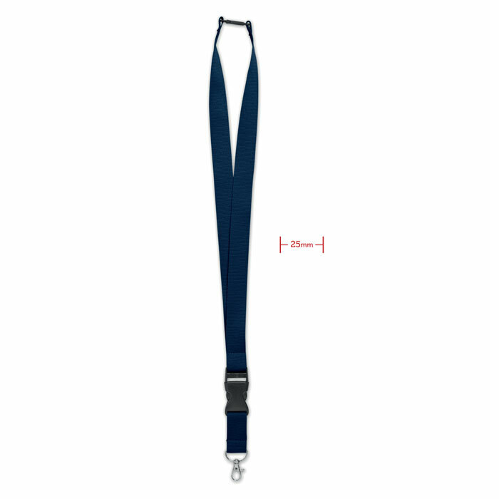 WIDE LANY - Lanyard with metal hook 25mm