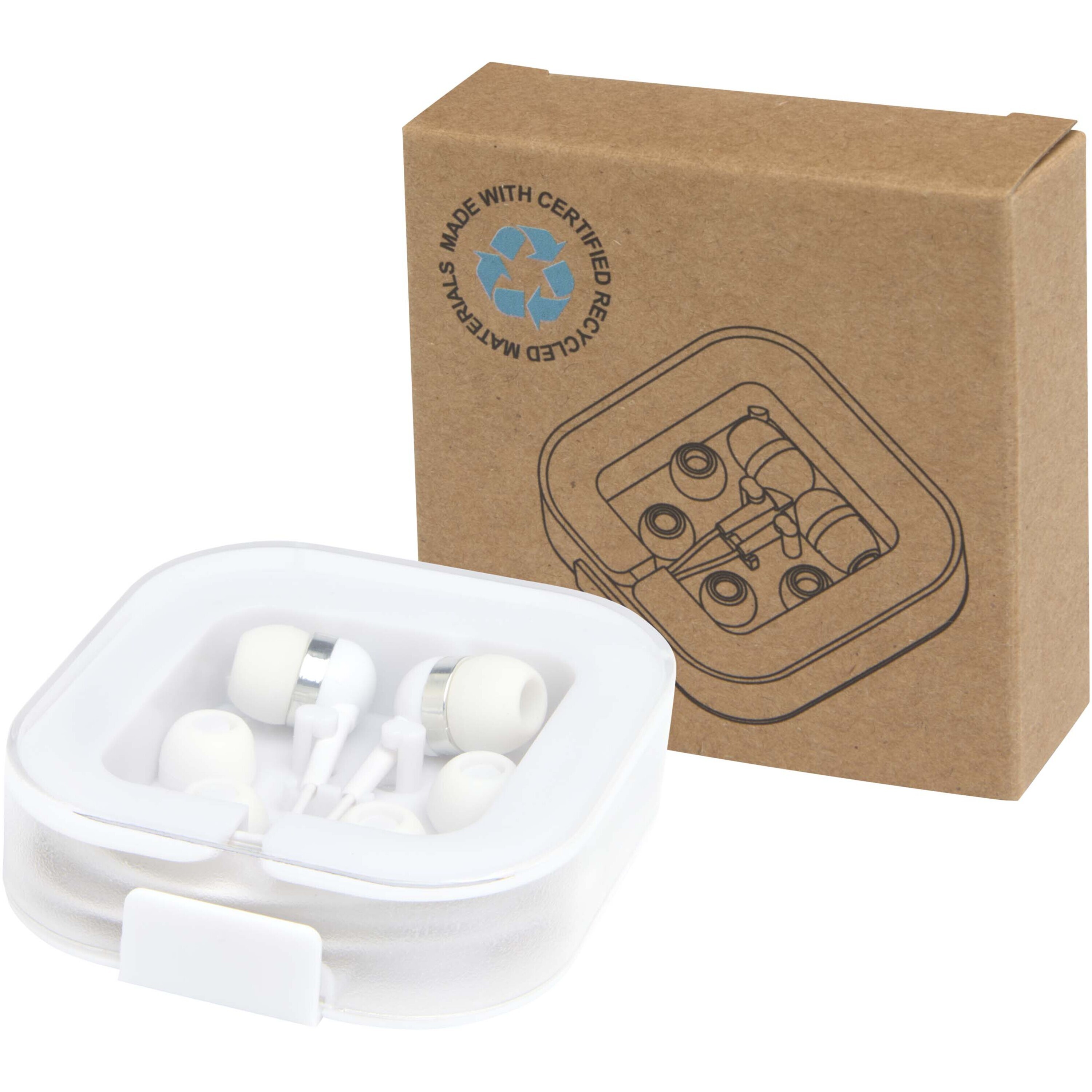 Baekdu wired Type-C headset with recycled plastic storage box