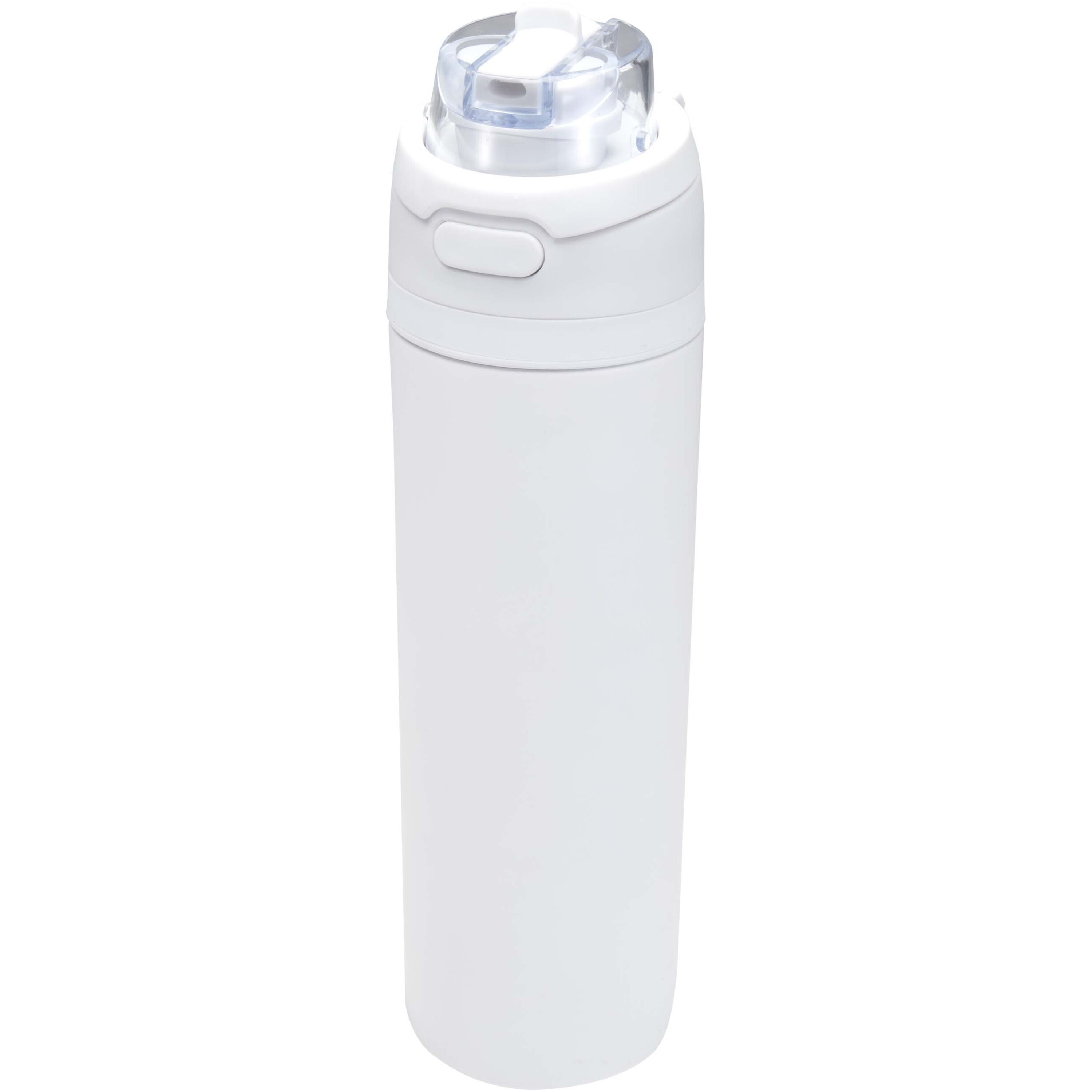 Theron 800 ml RCS recycled single wall stainless steel water bottle with dual function lid