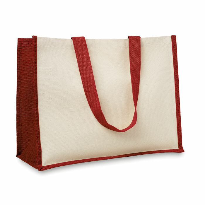 CAMPO DE FIORI - Jute and canvas shopping bag