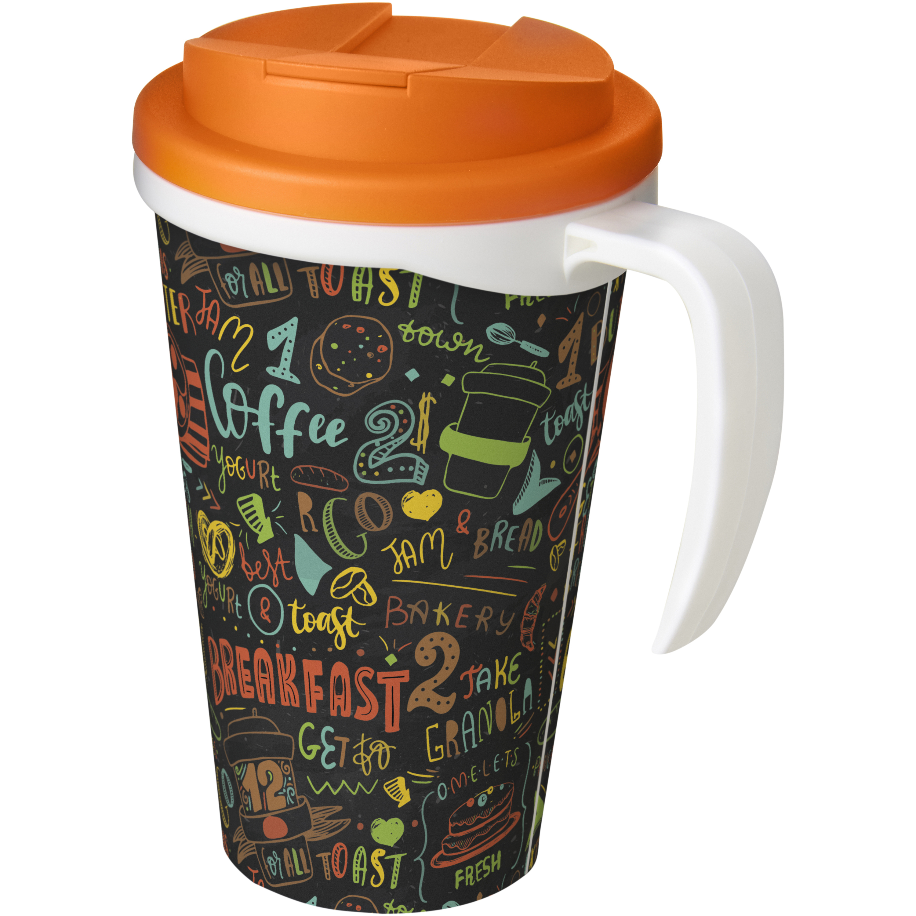 Brite-Americano® Grande 350 ml mug with spill-proof lid