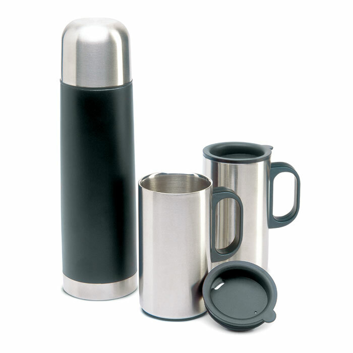 ISOSET - Insulation flask with 2 mugs