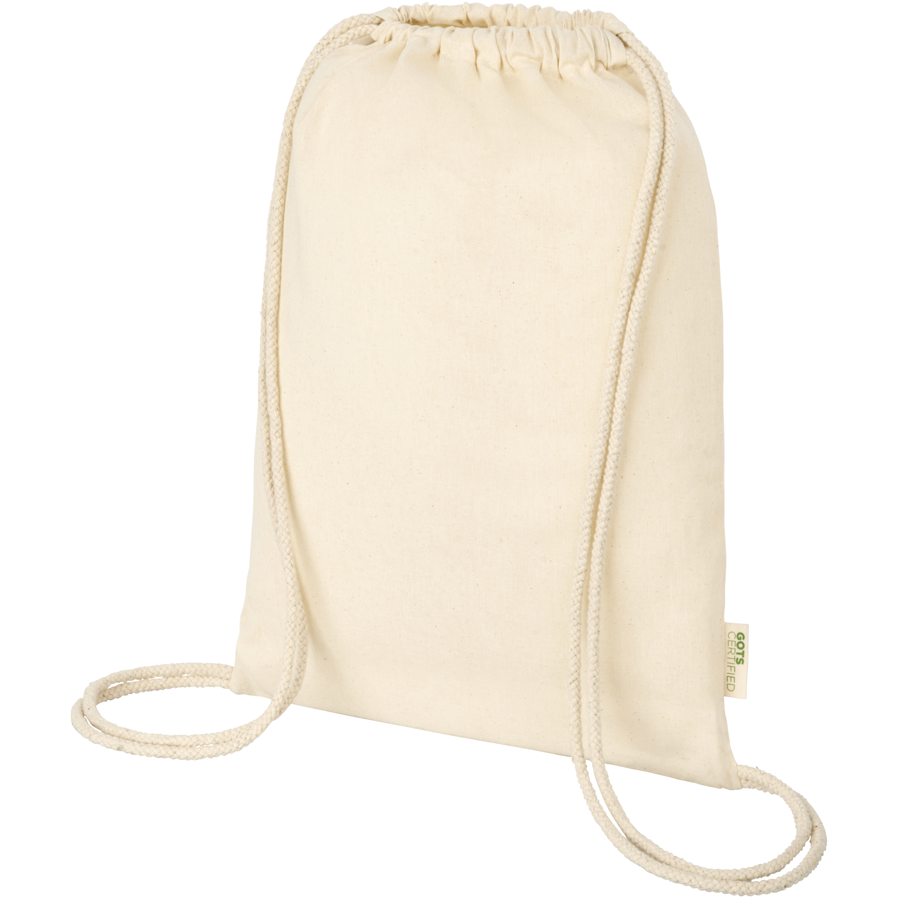 Orissa 100 g/m² GOTS organic cotton drawstring bag 5L