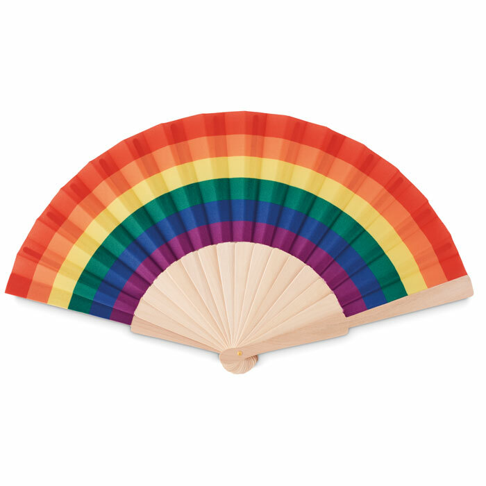BOWFAN - Rainbow wooden hand fan