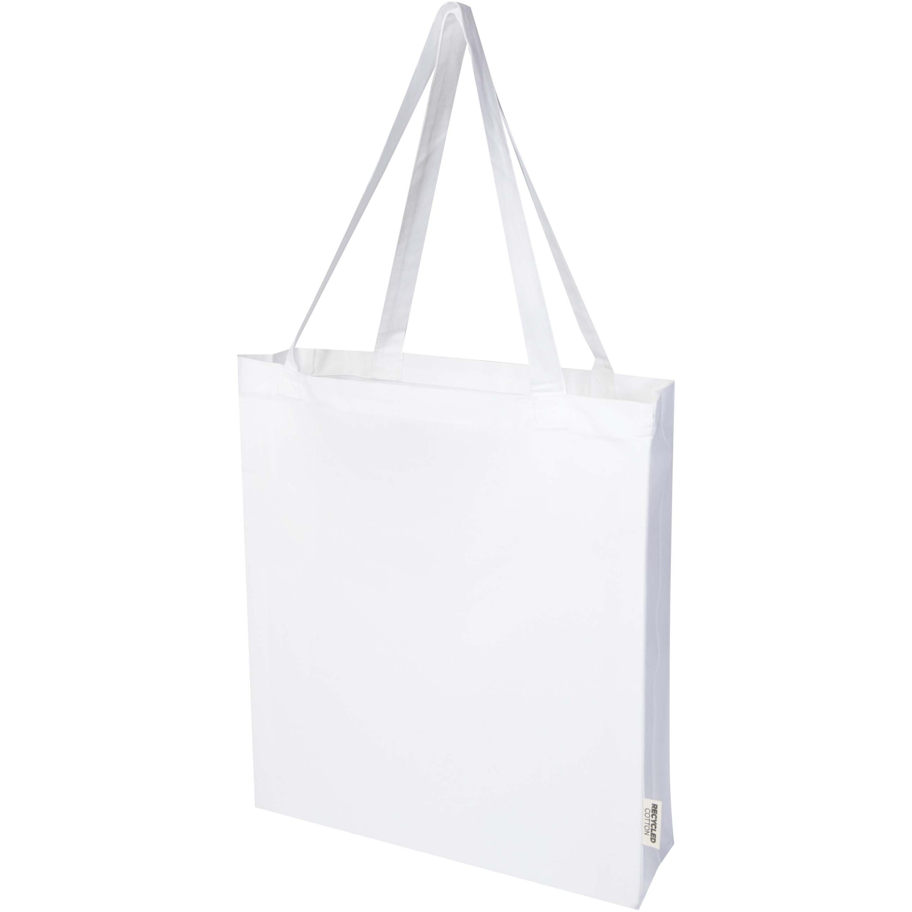 Madras 140 g/m² GRS recycled cotton gusset tote bag 12L
