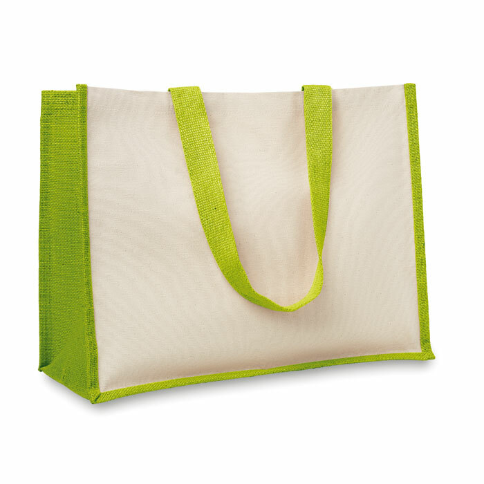 CAMPO DE FIORI - Jute and canvas shopping bag