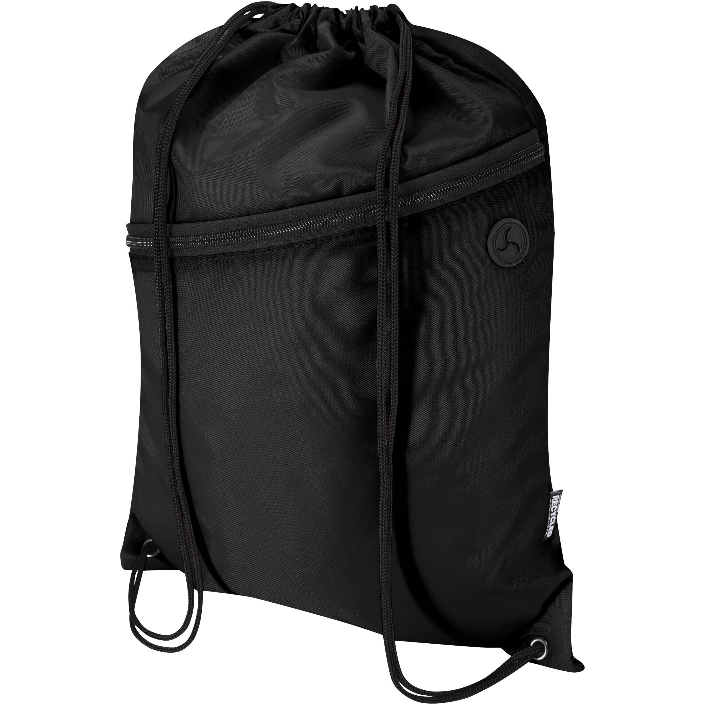 Oriole RPET drawstring bag with zipped front pocket 5L
