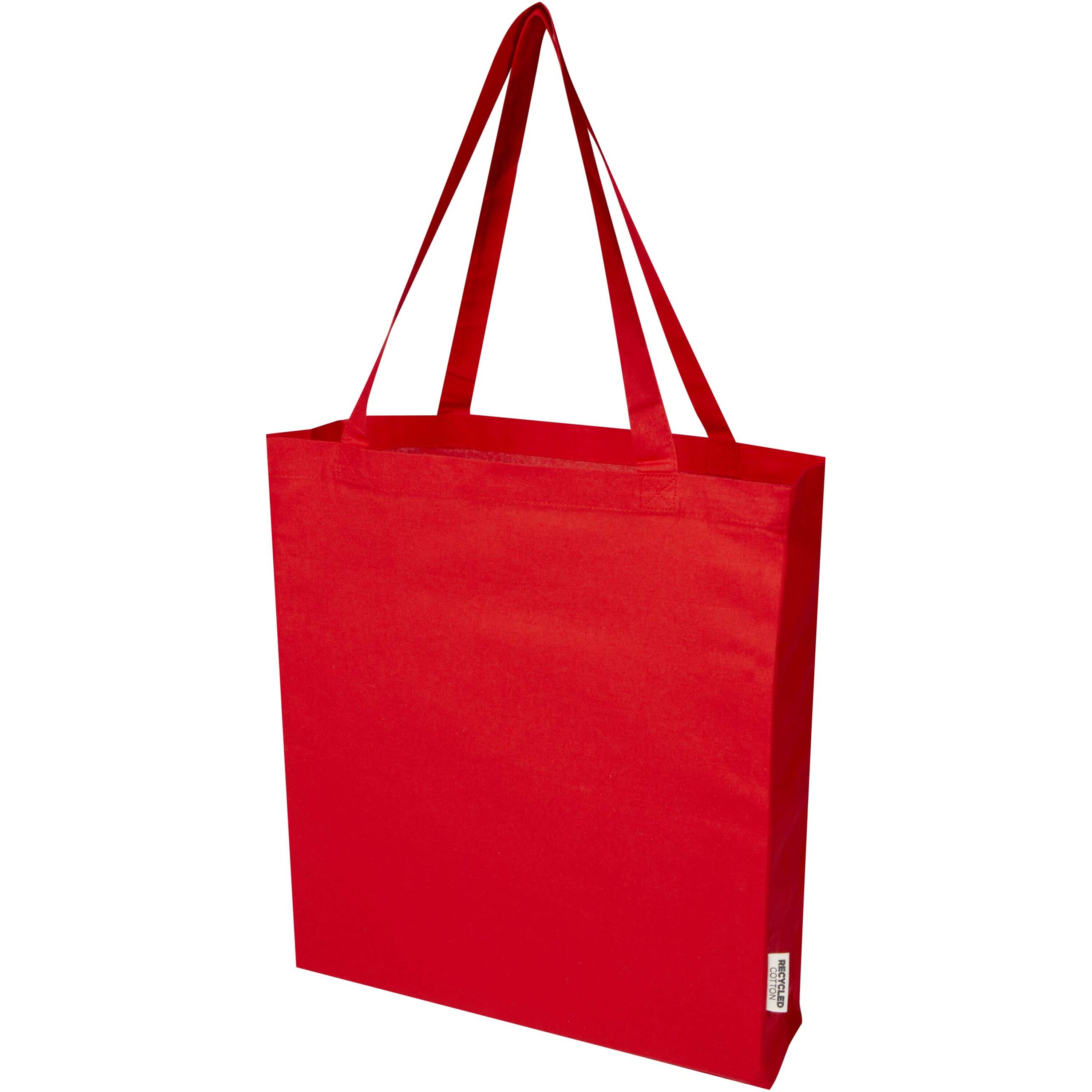 Madras 140 g/m² GRS recycled cotton gusset tote bag 12L