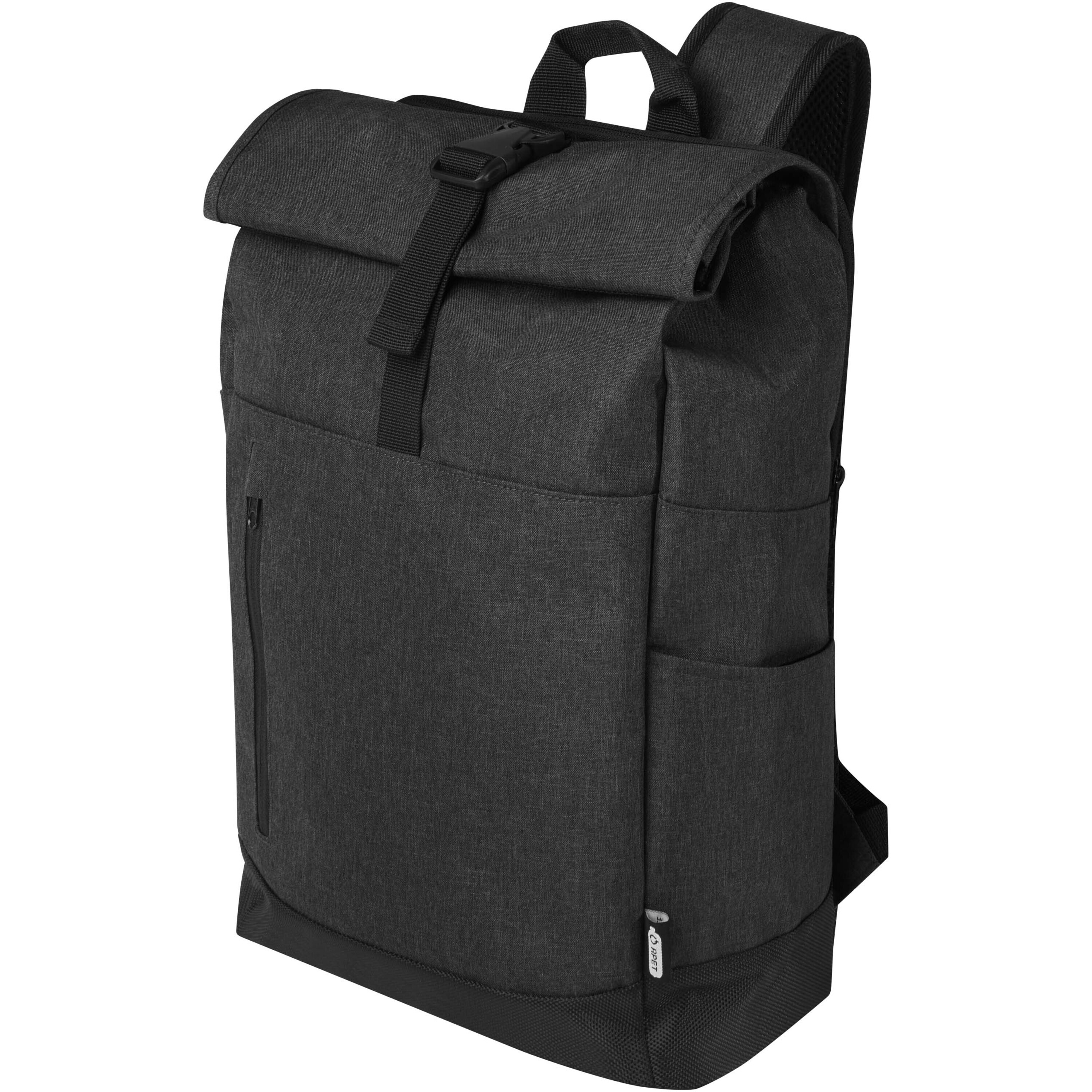 Hoss 15.6" GRS recycled roll-up laptop backpack 12L