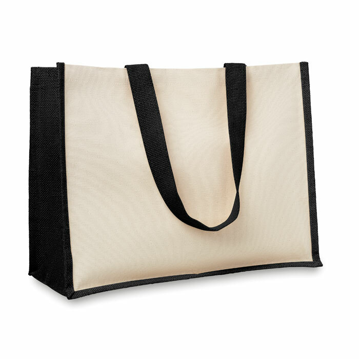 CAMPO DE FIORI - Jute and canvas shopping bag