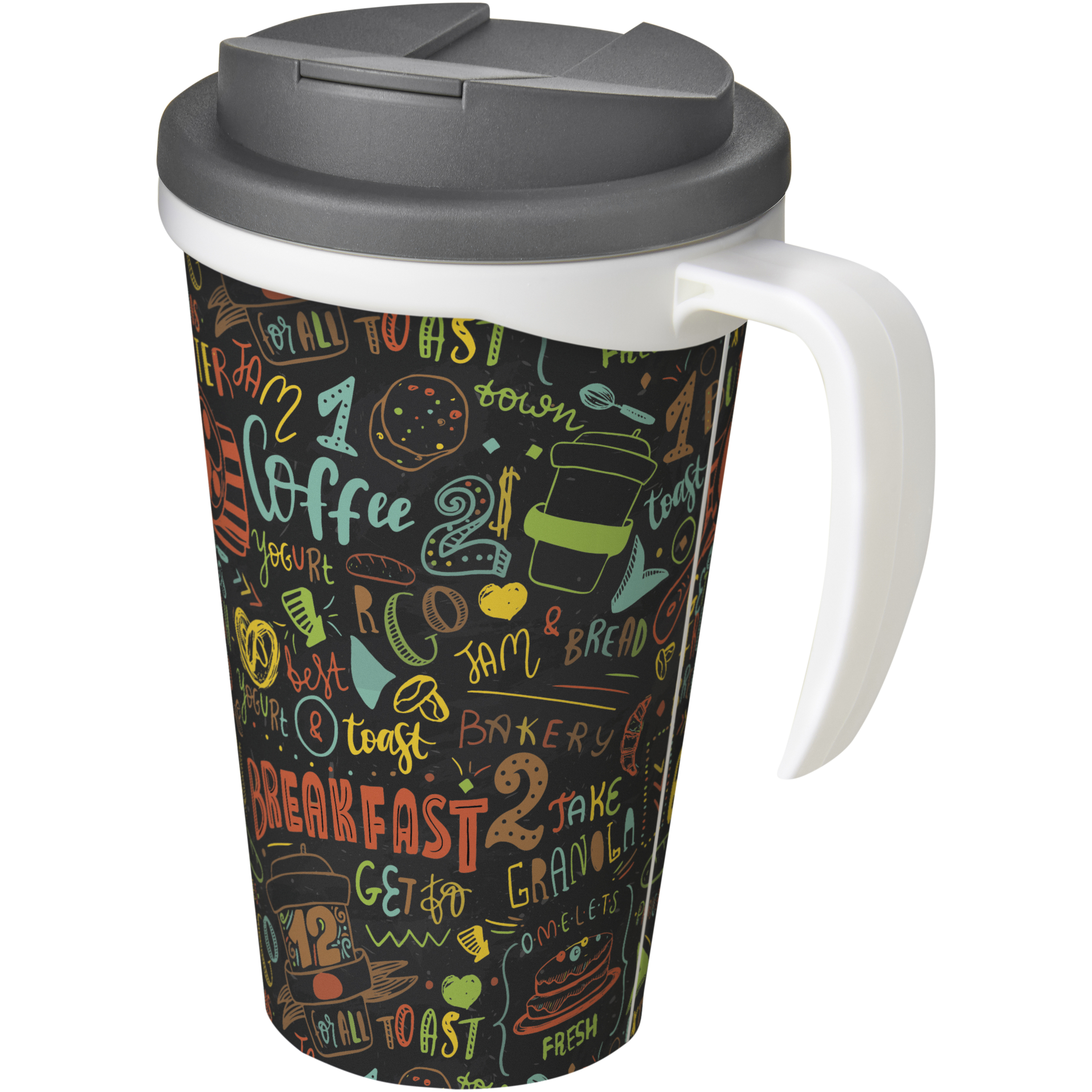 Brite-Americano® Grande 350 ml mug with spill-proof lid