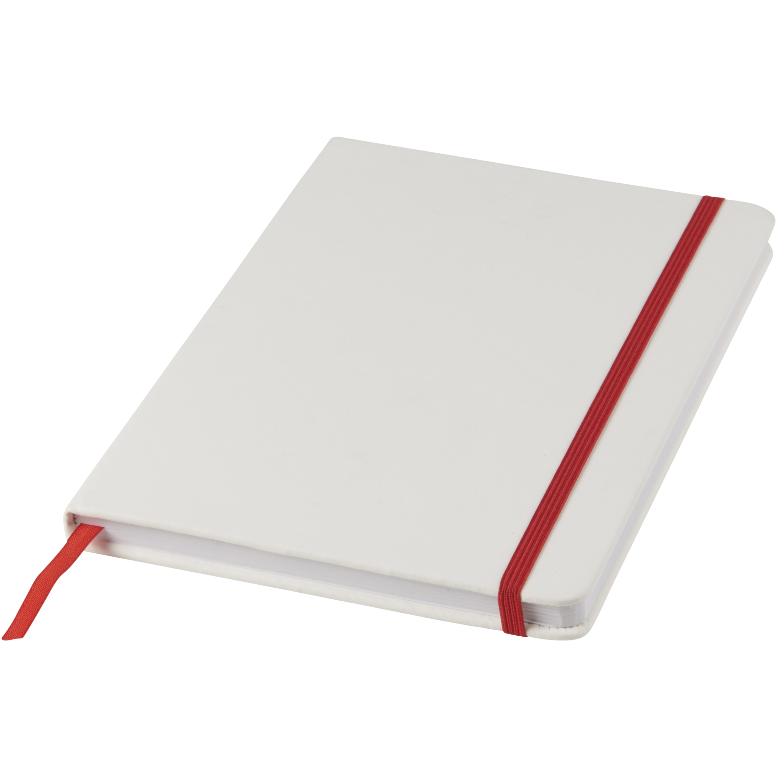 Spectrum A5 white notebook with coloured strap