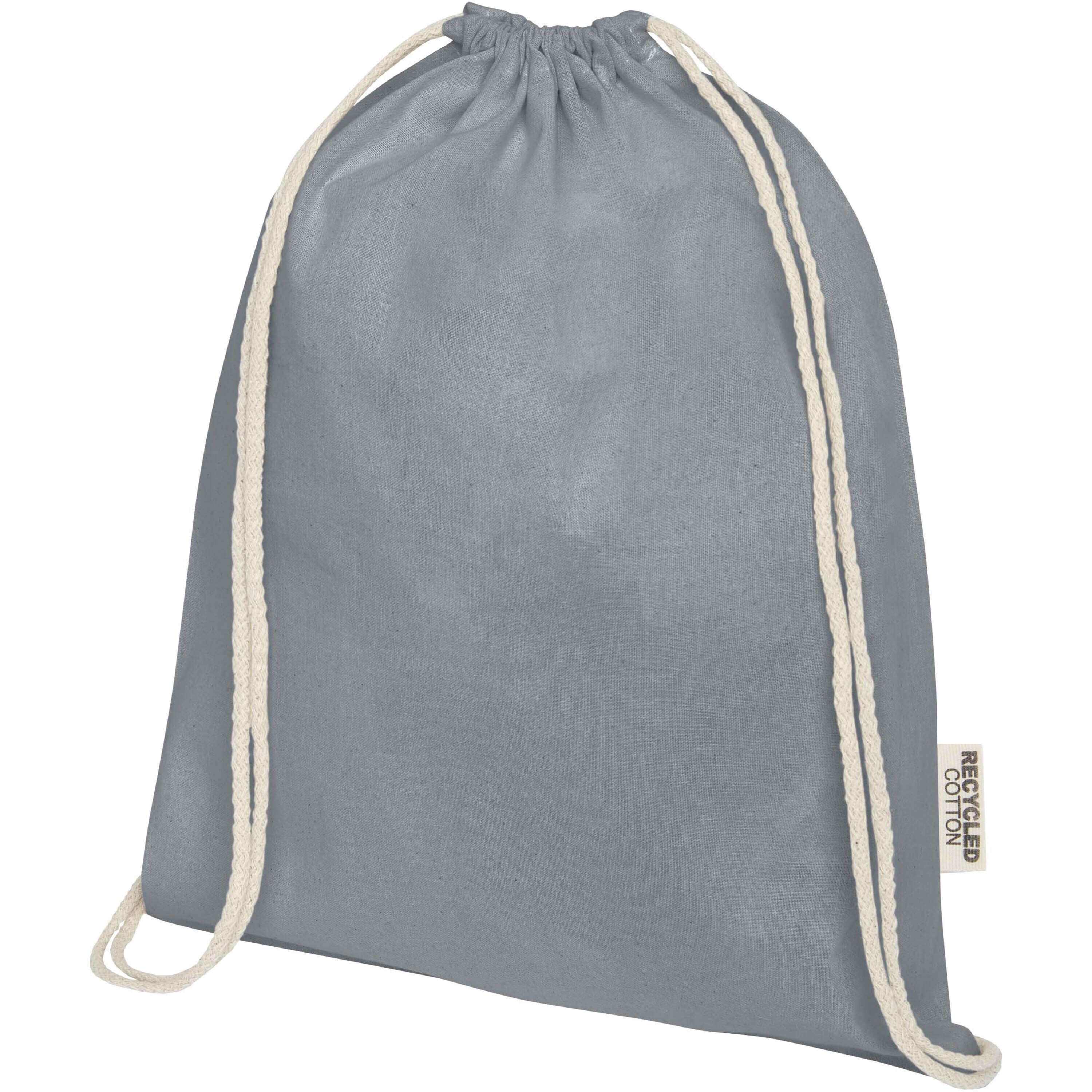 Oregon 140 g/m² GRS recycled cotton drawstring bag