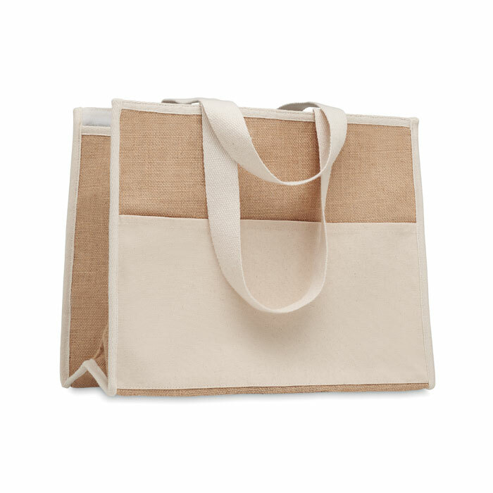 CAMPO DE GELI - Jute and canvas cooler bag