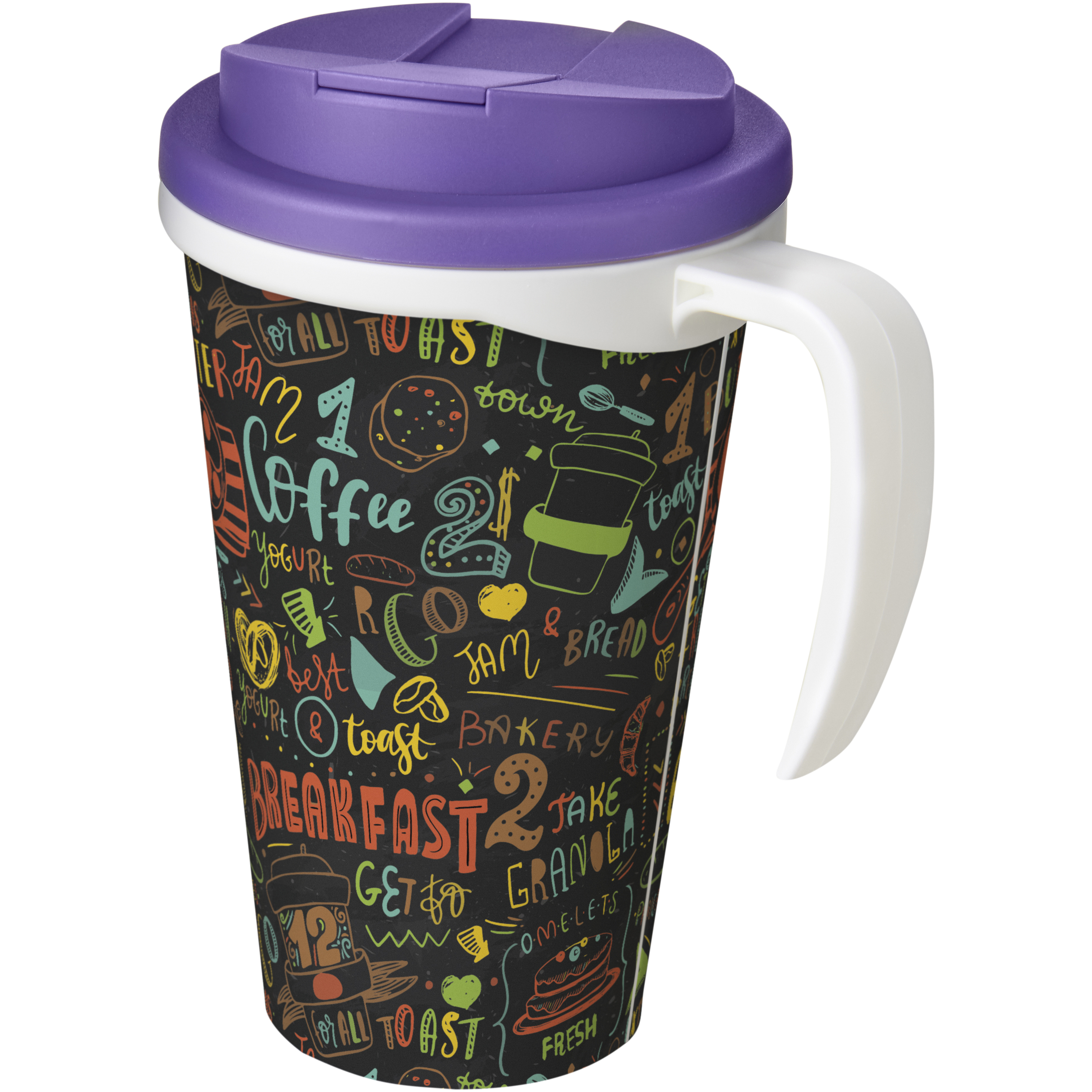 Brite-Americano® Grande 350 ml mug with spill-proof lid