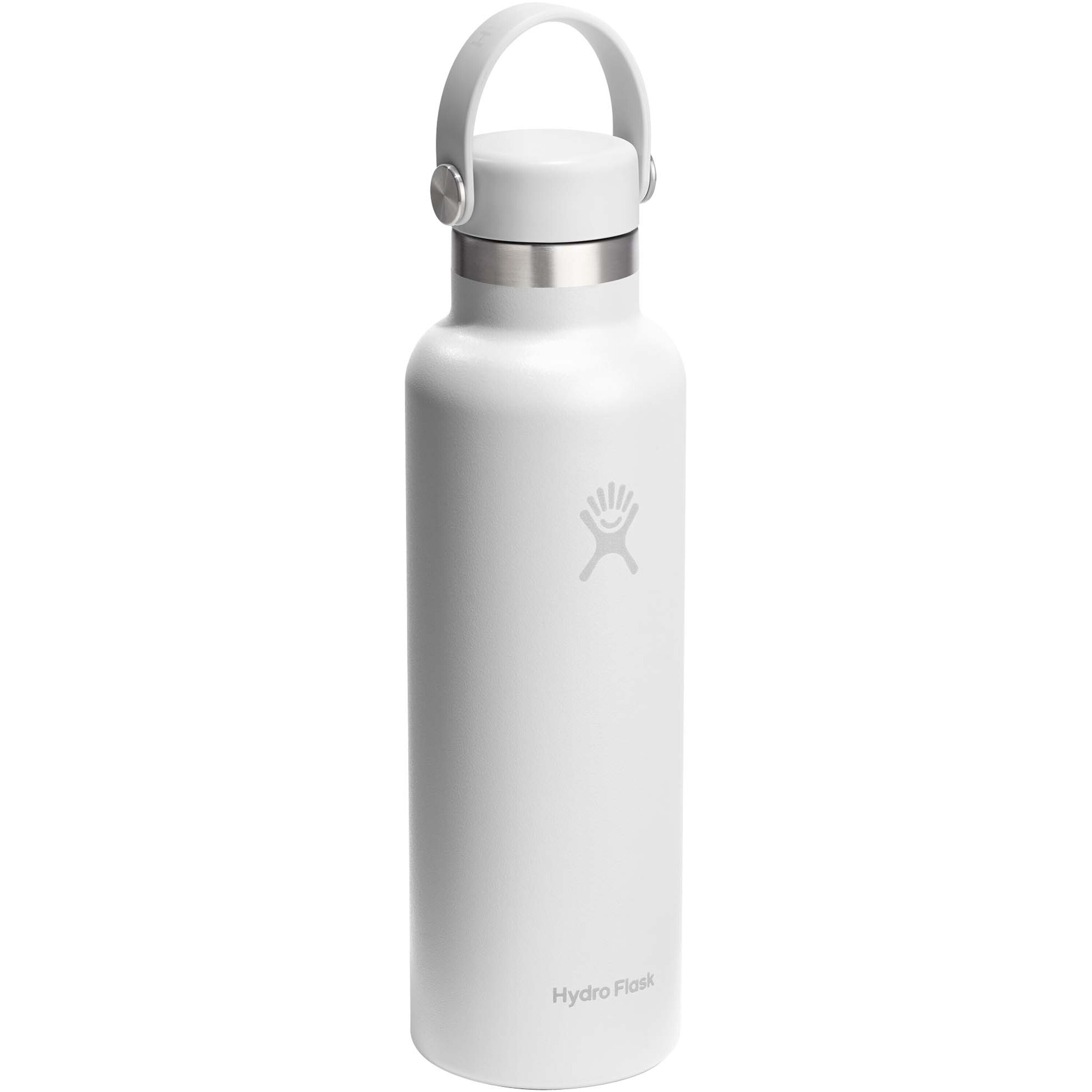 Hydro Flask Standard Mouth 621 ml insulated stainless steel water bottle with straw cap