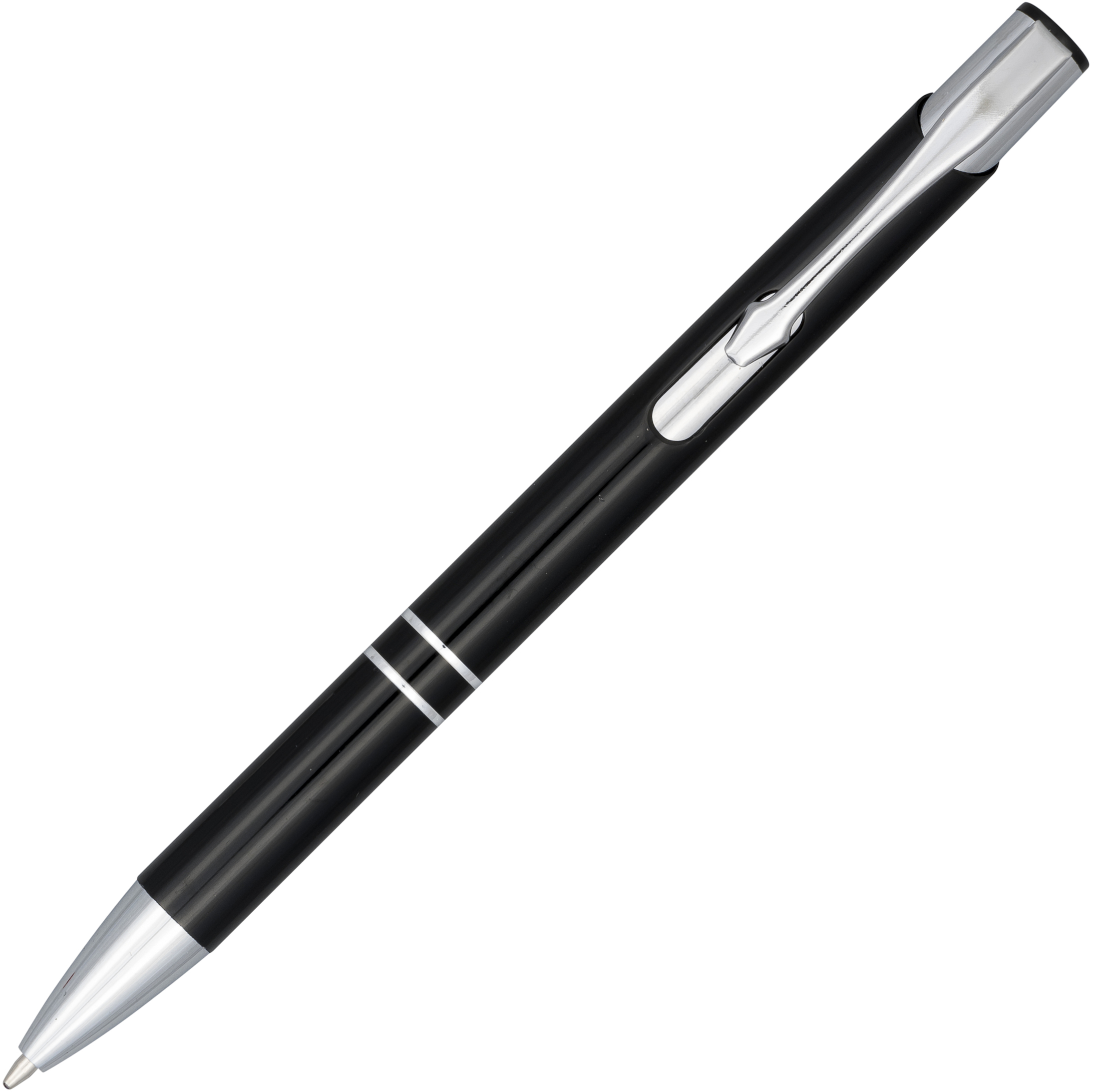 Moneta anodized aluminium click ballpoint pen (blue ink)