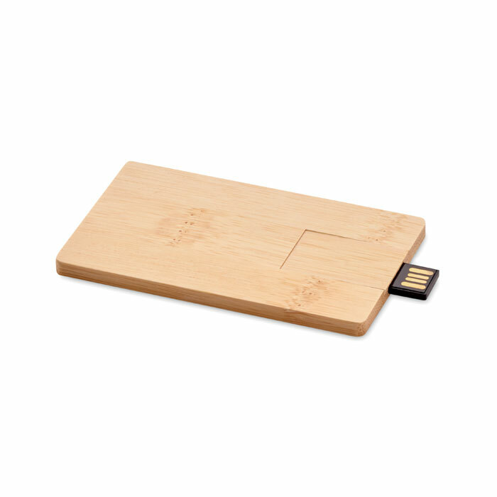 CREDITCARD PLUS - 16GB bamboo casing USB