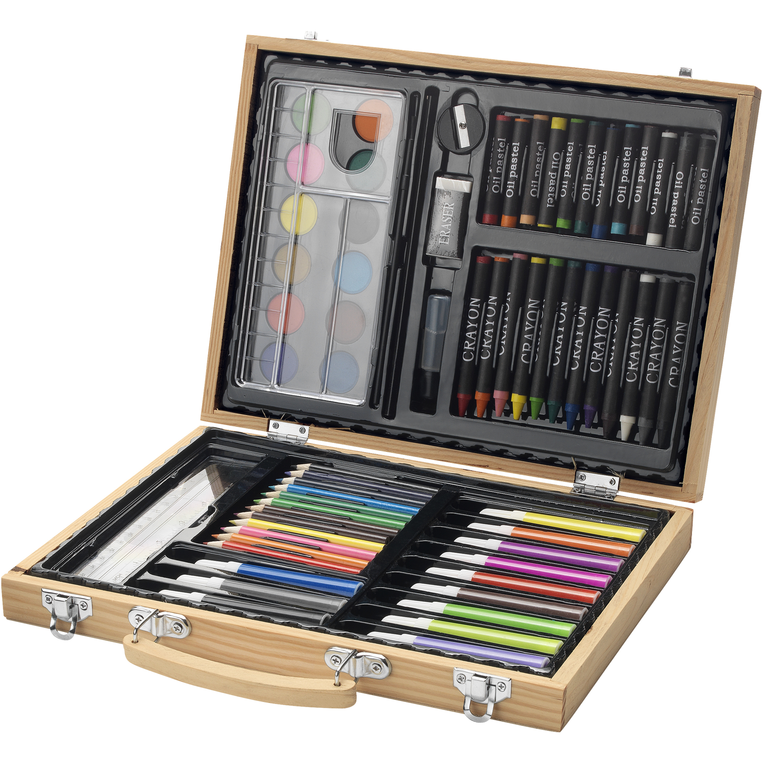 Rainbow 67-piece colouring set