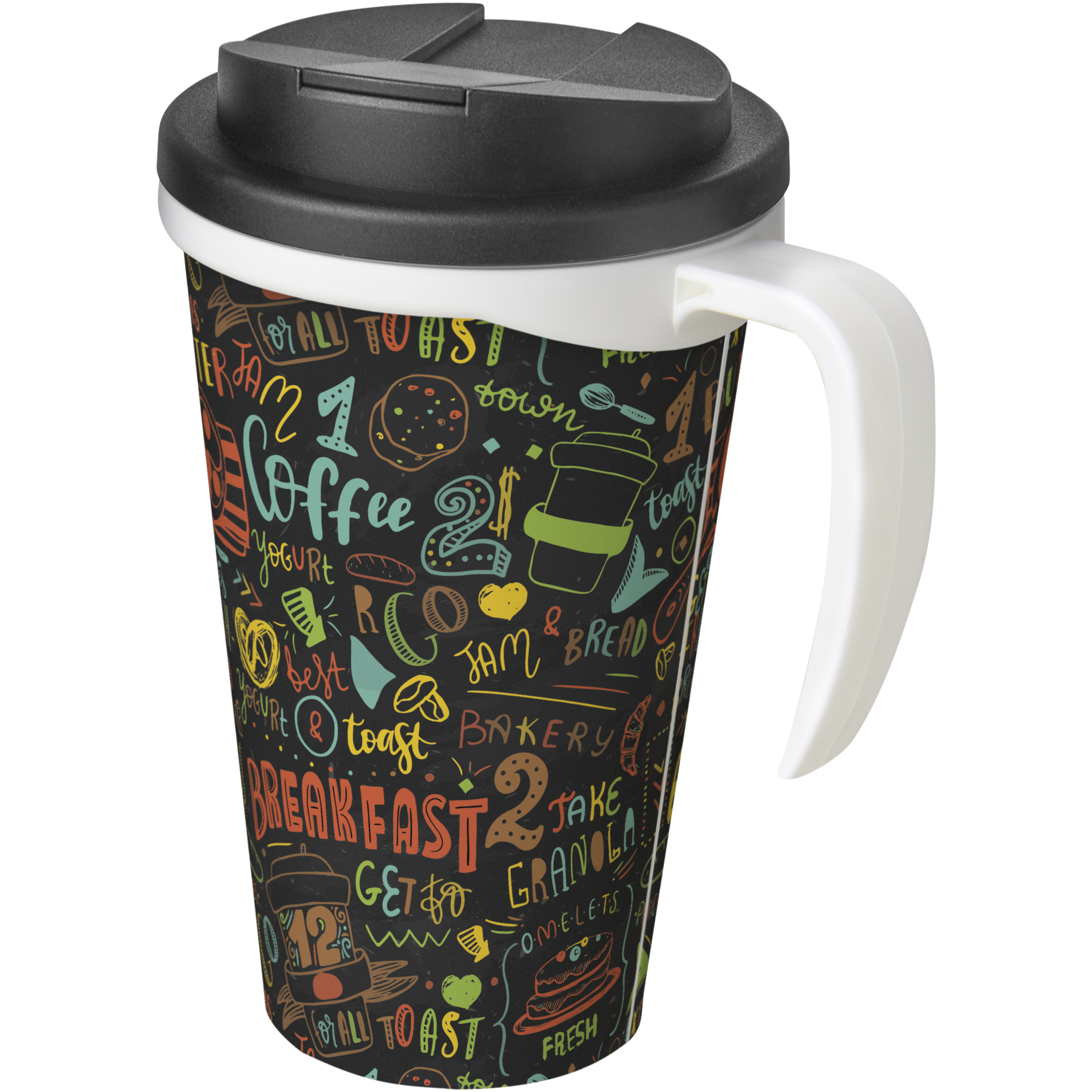 Brite-Americano® Grande 350 ml mug with spill-proof lid