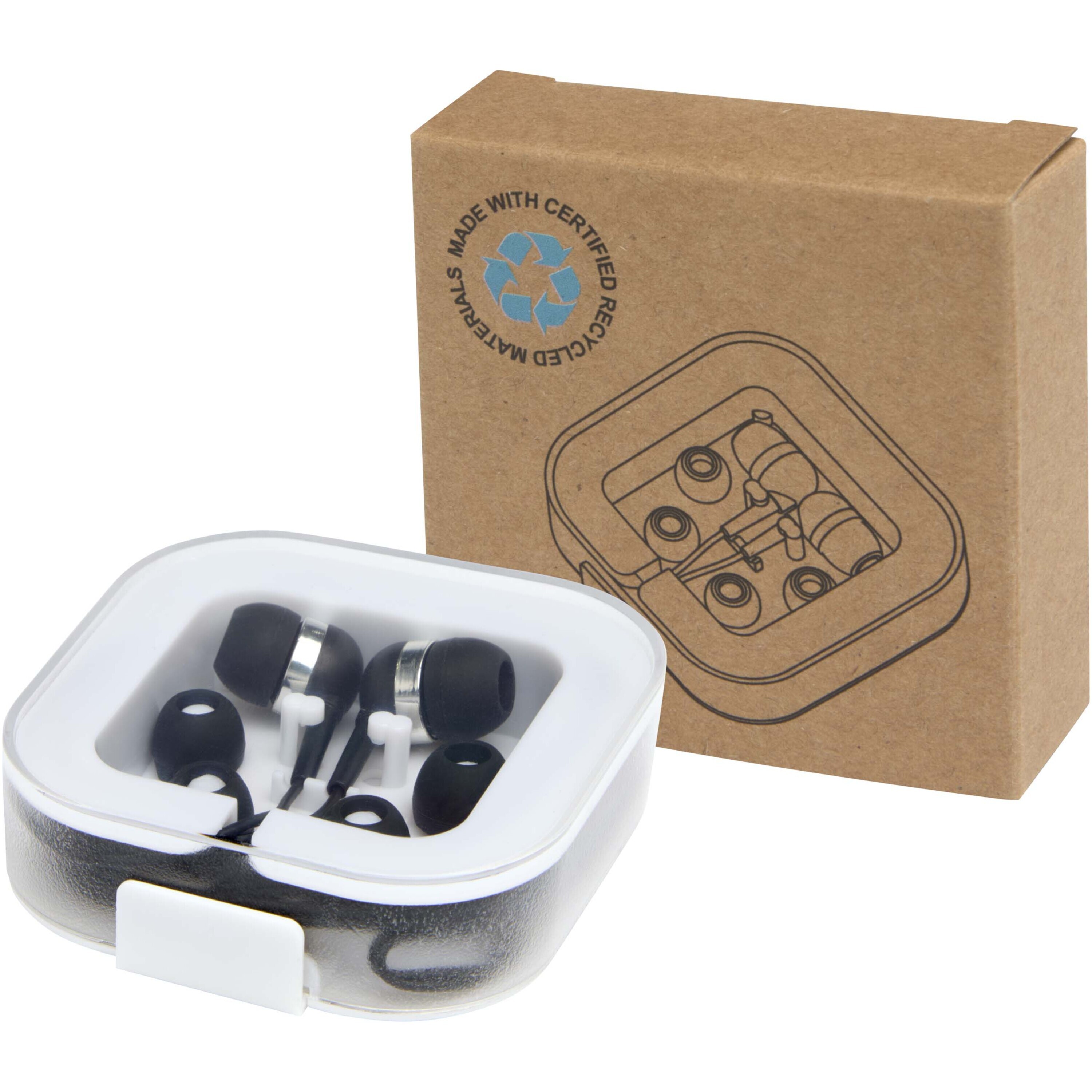 Baekdu wired Type-C headset with recycled plastic storage box