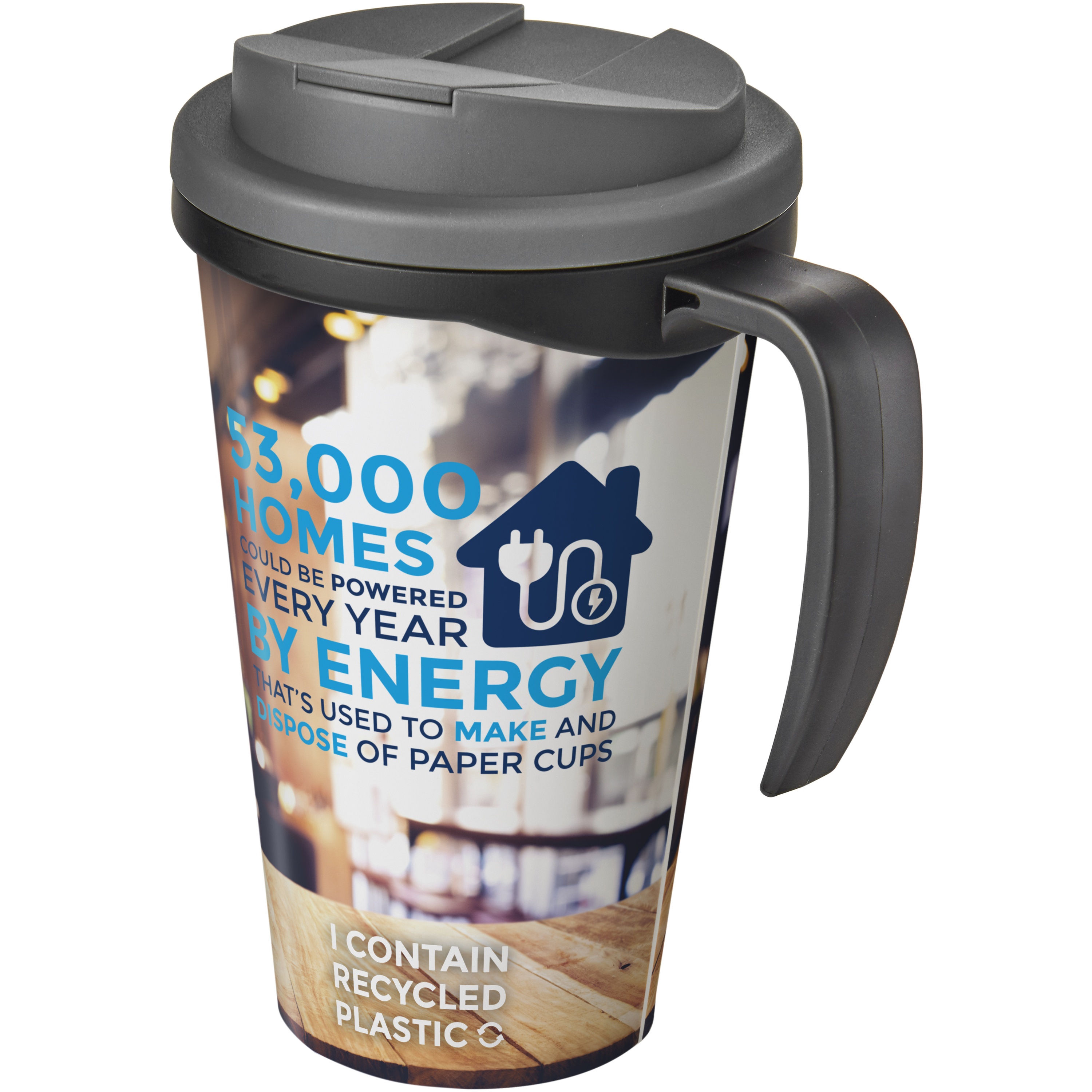 Brite-Americano® Grande 350 ml mug with spill-proof lid