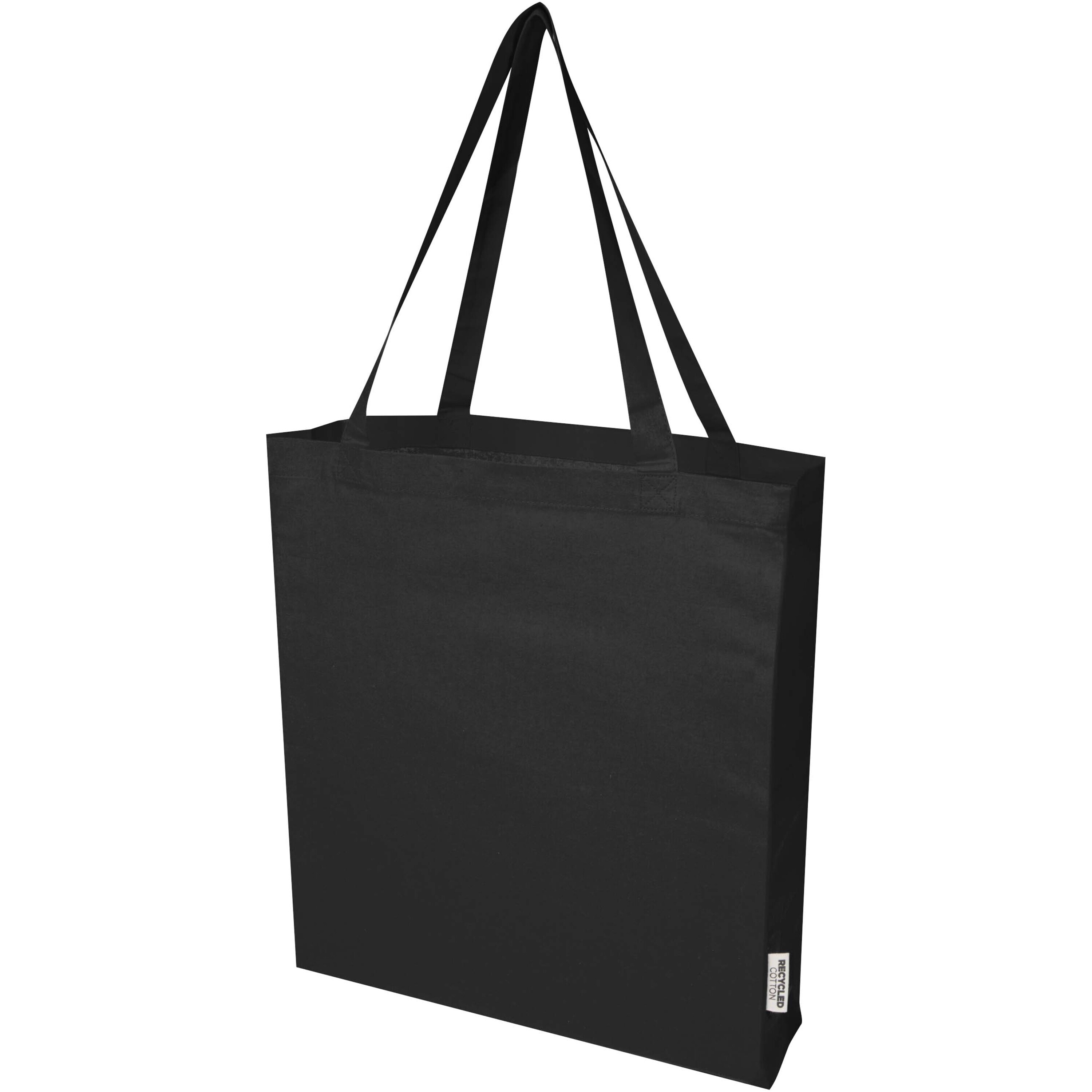Madras 140 g/m² GRS recycled cotton gusset tote bag 12L