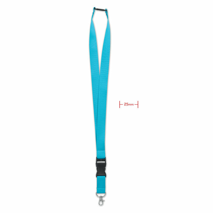 WIDE LANY - Lanyard with metal hook 25mm