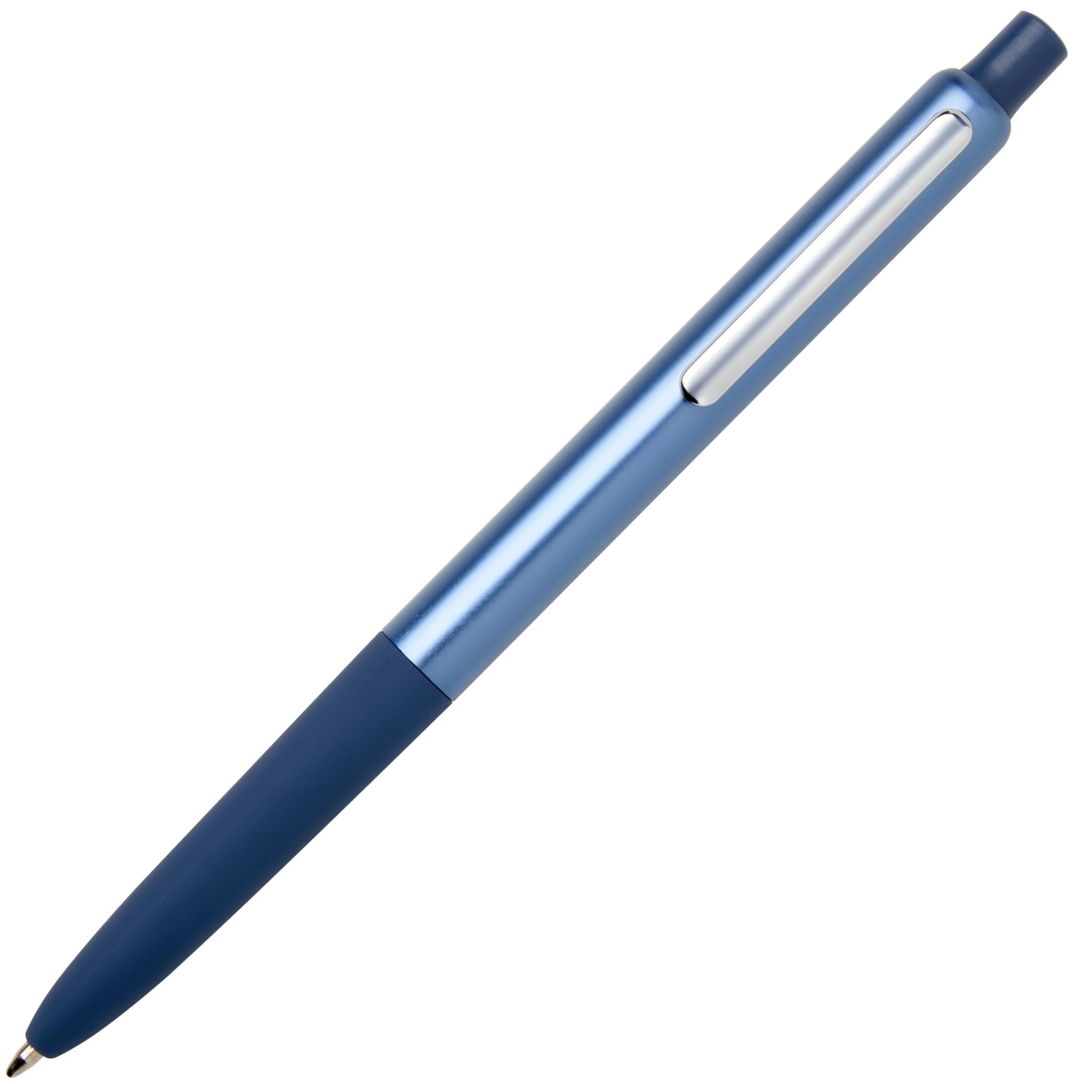 Soffit recycled aluminium click anodized ballpoint pen (blue ink)