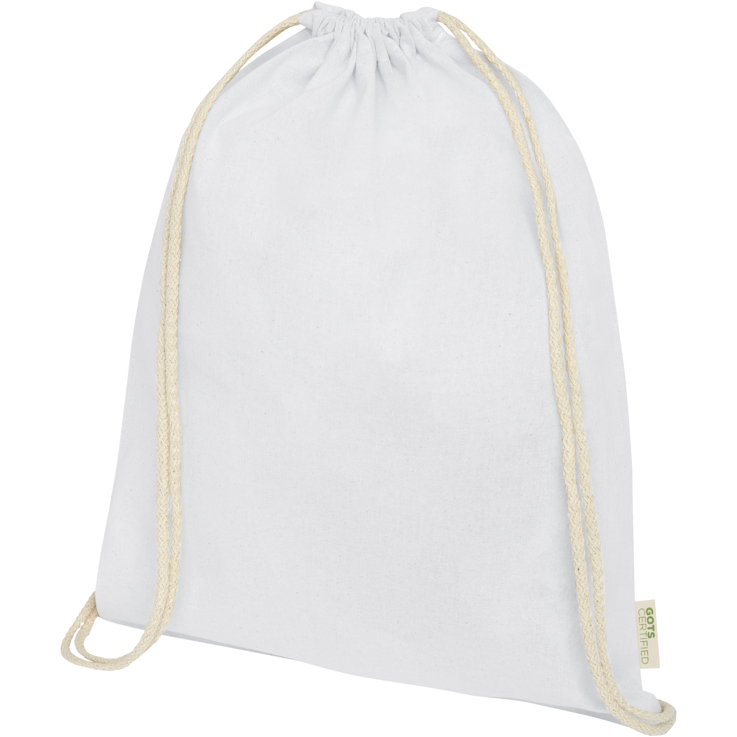 Orissa 100 g/m² GOTS organic cotton drawstring bag 5L