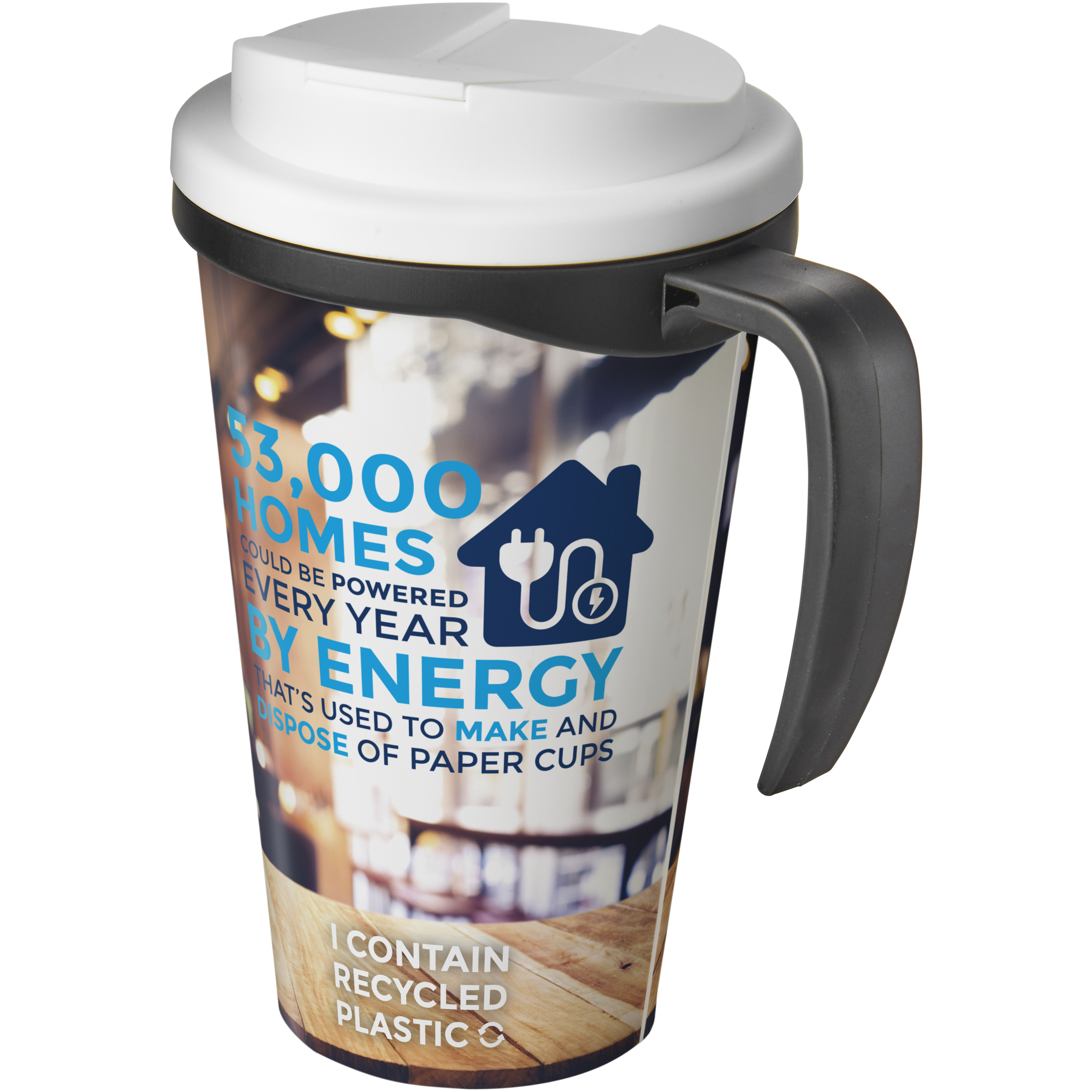 Brite-Americano® Grande 350 ml mug with spill-proof lid