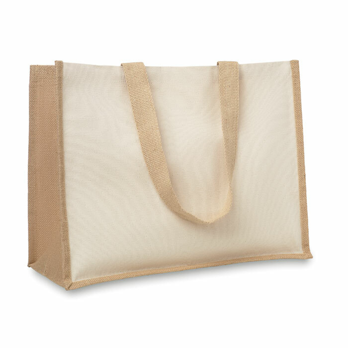 CAMPO DE FIORI - Jute and canvas shopping bag