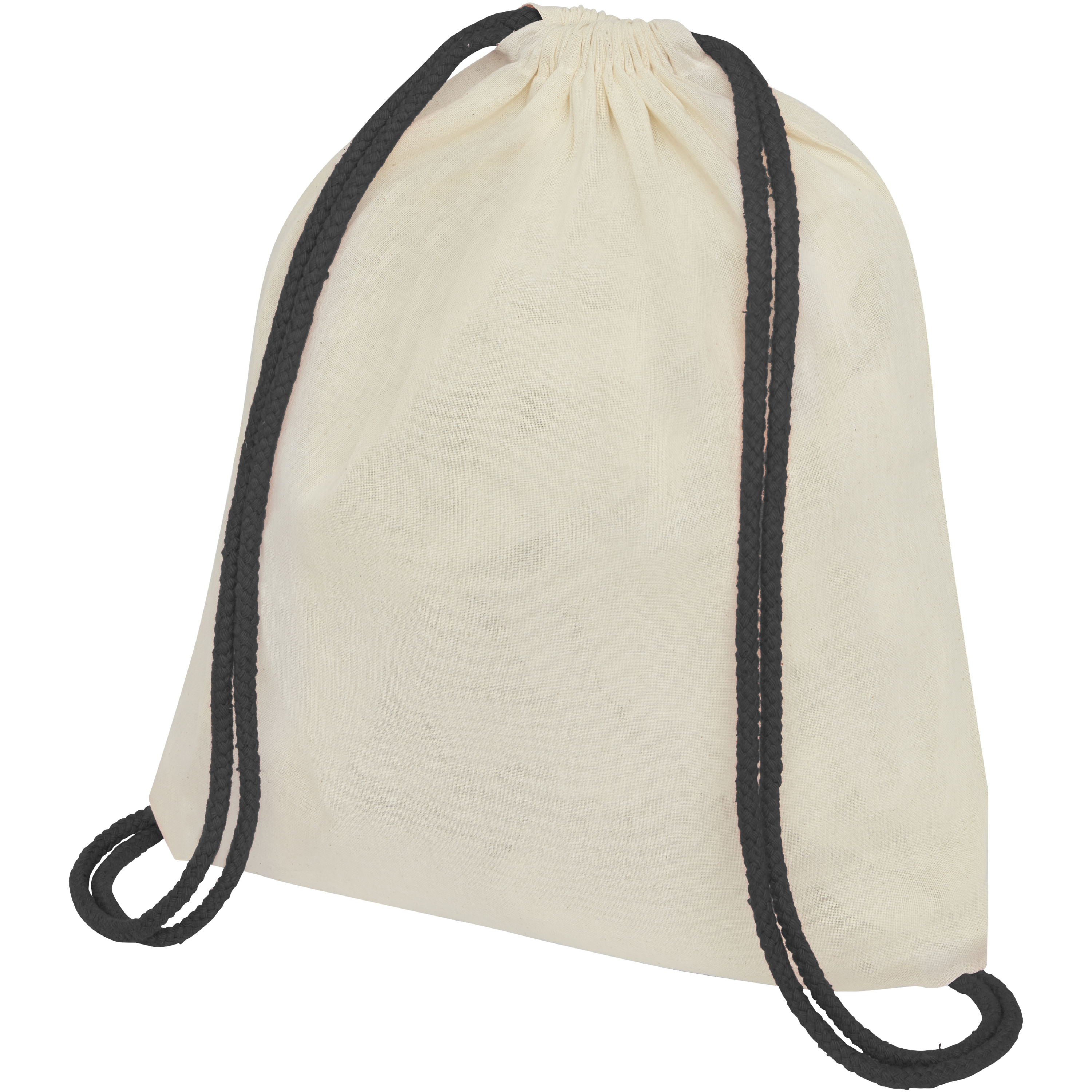 Oregon 100 g/m² cotton drawstring bag with coloured cords 5L
