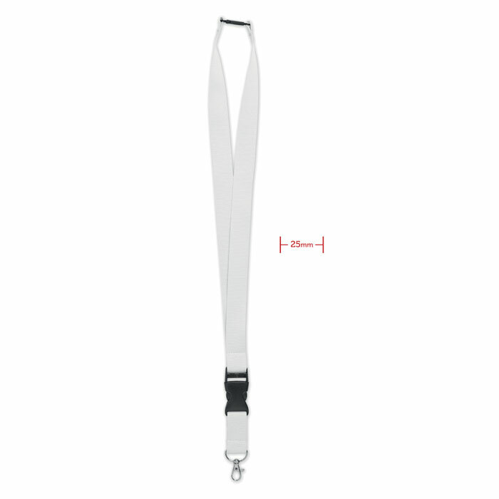 WIDE LANY - Lanyard with metal hook 25mm