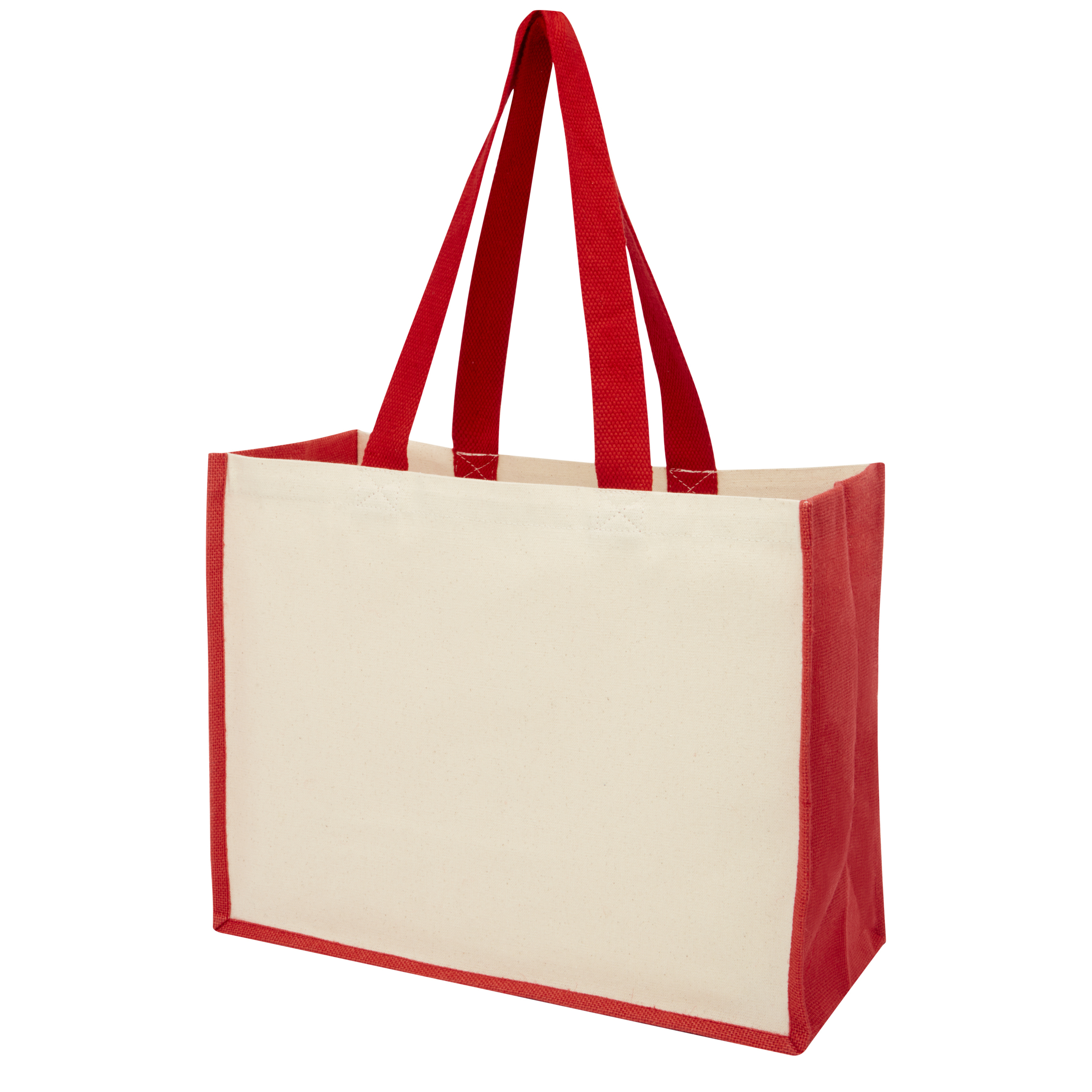 Varai 320 g/m² canvas and jute shopping tote bag 23L
