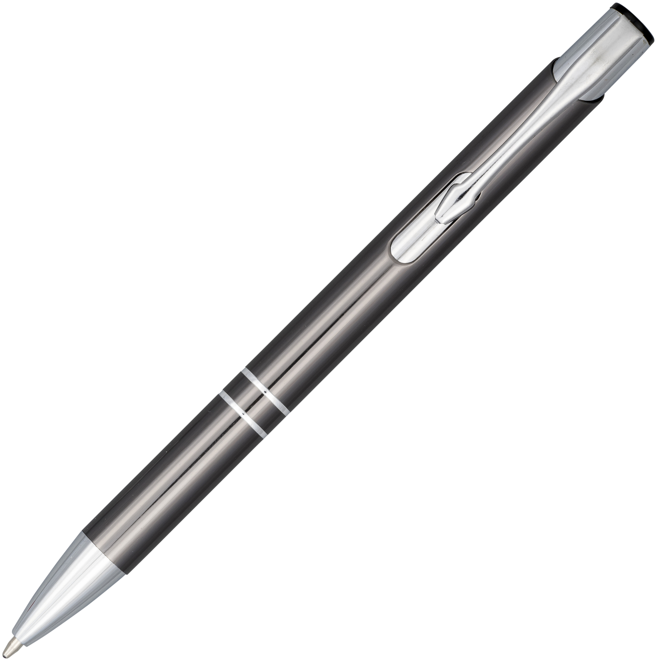 Moneta anodized aluminium click ballpoint pen (blue ink)