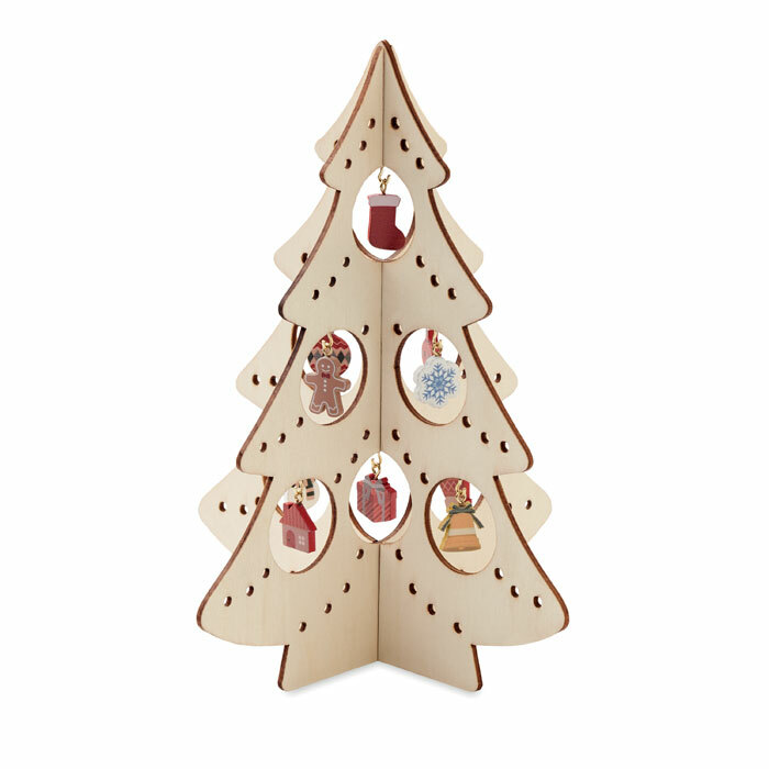 SILUETA - Wooden Xmas tree decoration