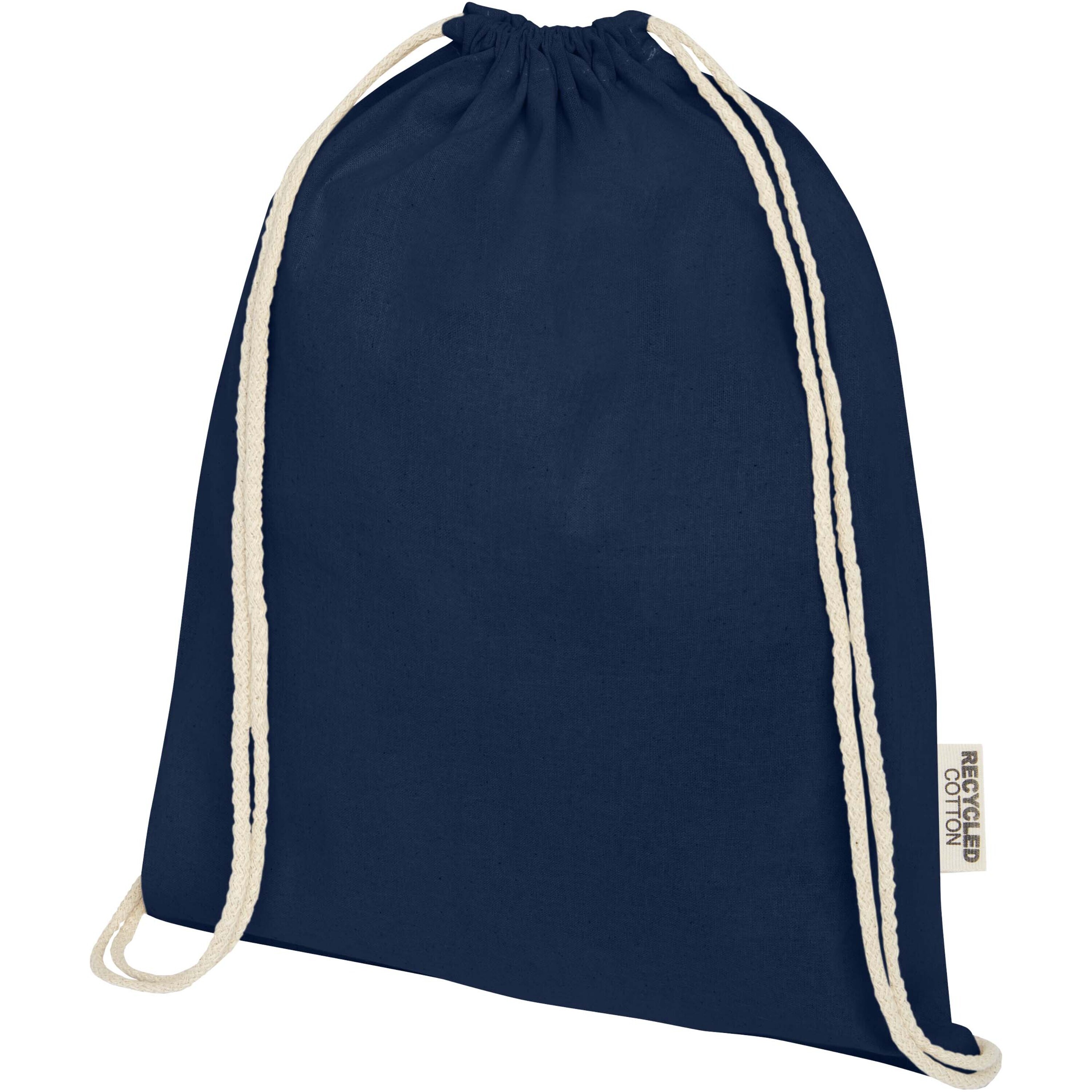 Oregon 140 g/m² GRS recycled cotton drawstring bag