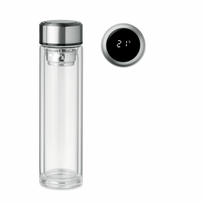 POLE GLASS - Bottle with touch thermometer