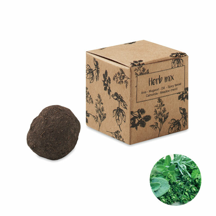 BOMBI III - Herb seed bomb in carton box