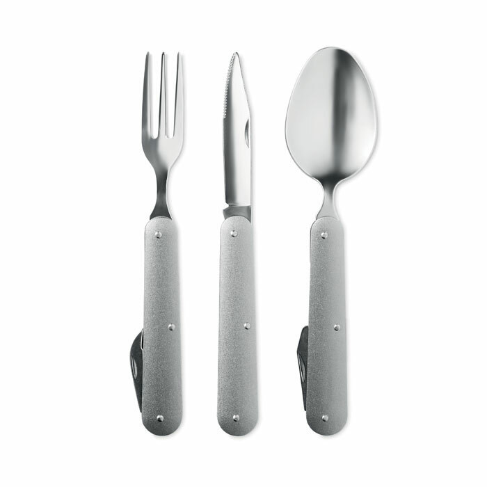 3 SERVICE - 3-piece camping utensils set