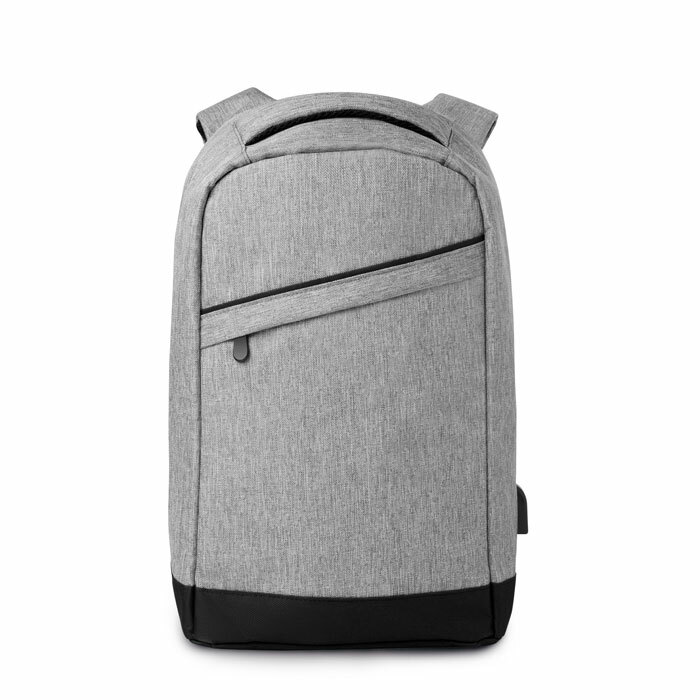 BERLIN - 2 tone backpack incl USB plug