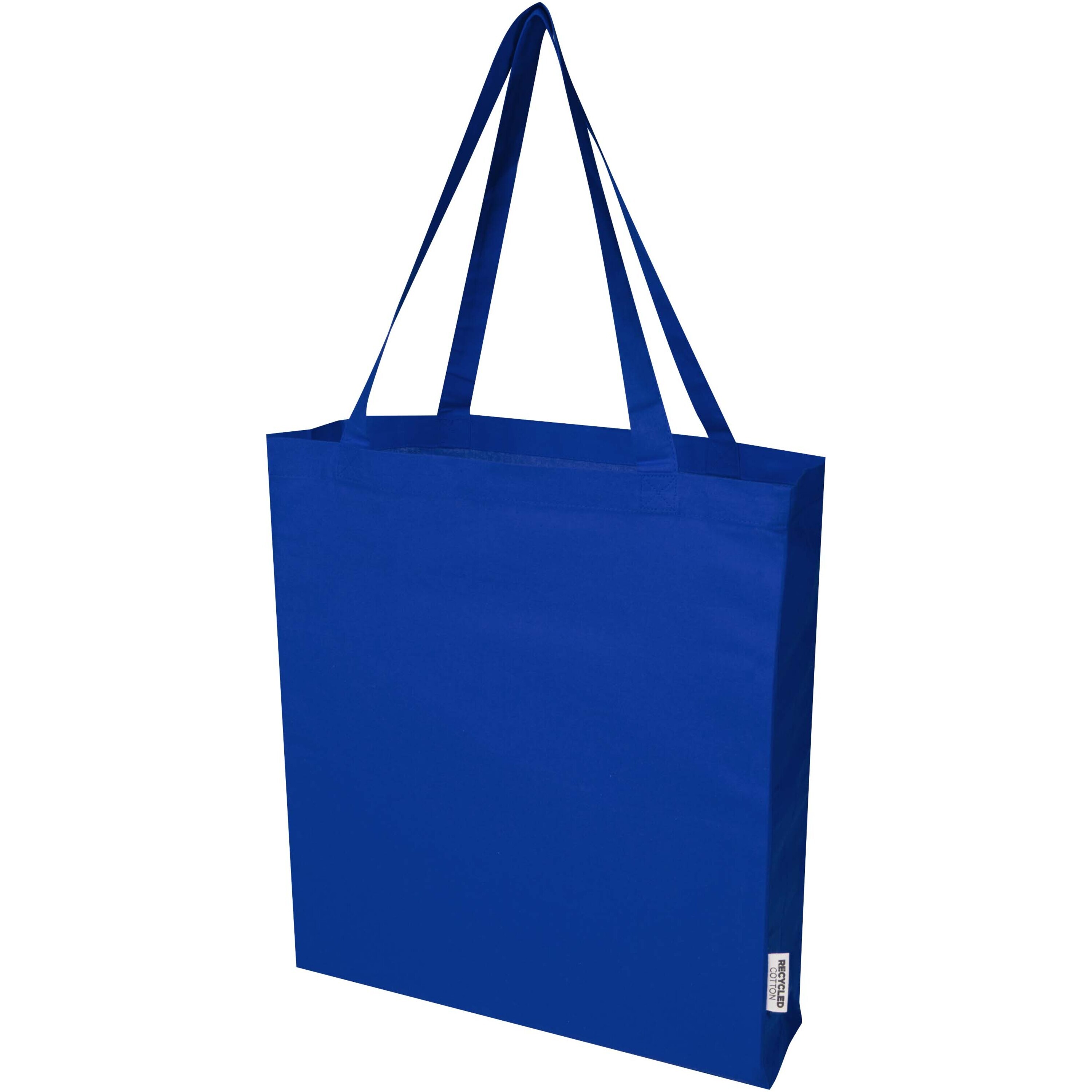Madras 140 g/m² GRS recycled cotton gusset tote bag 12L