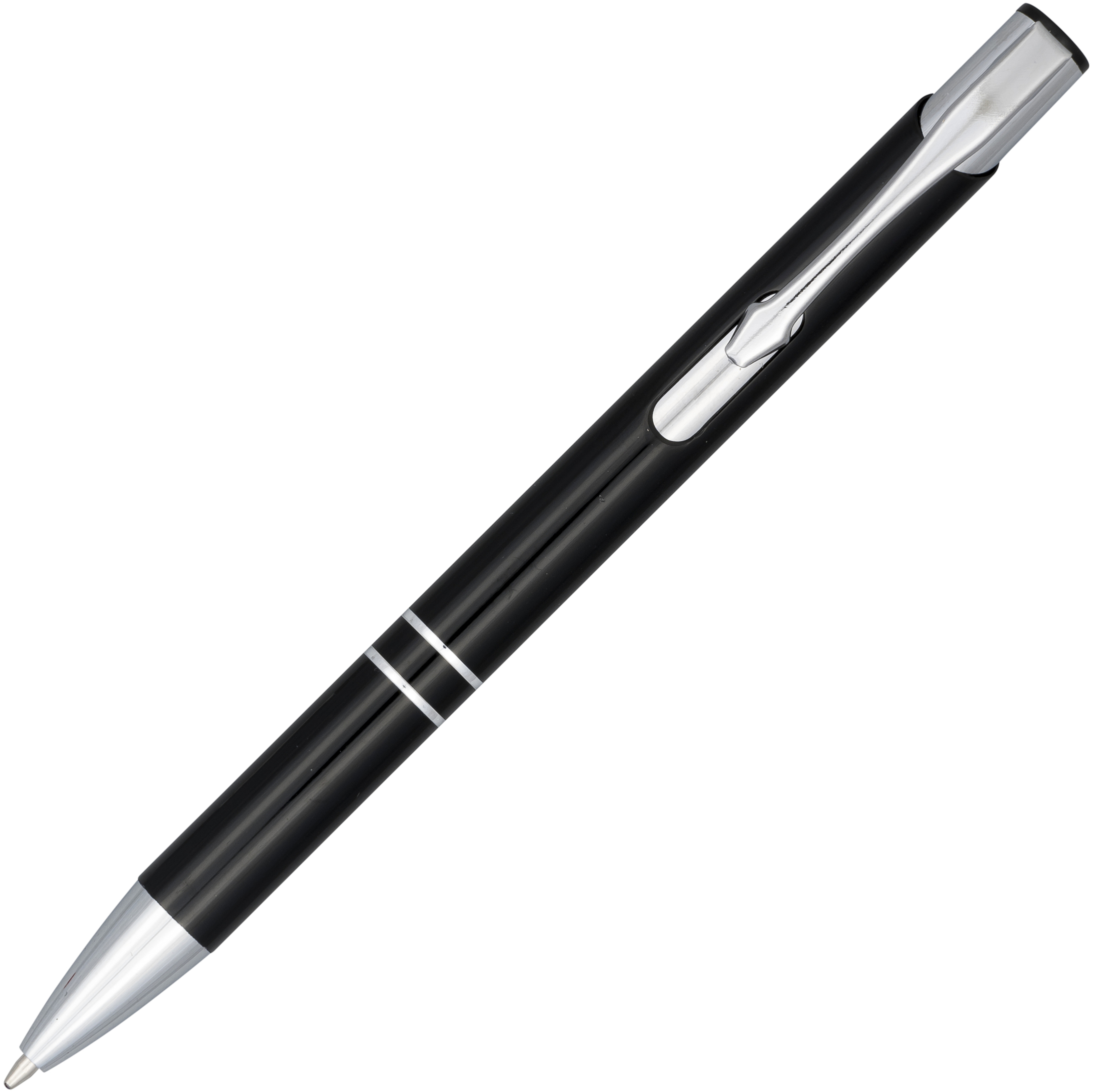 Moneta anodized aluminium click ballpoint pen (blue ink)