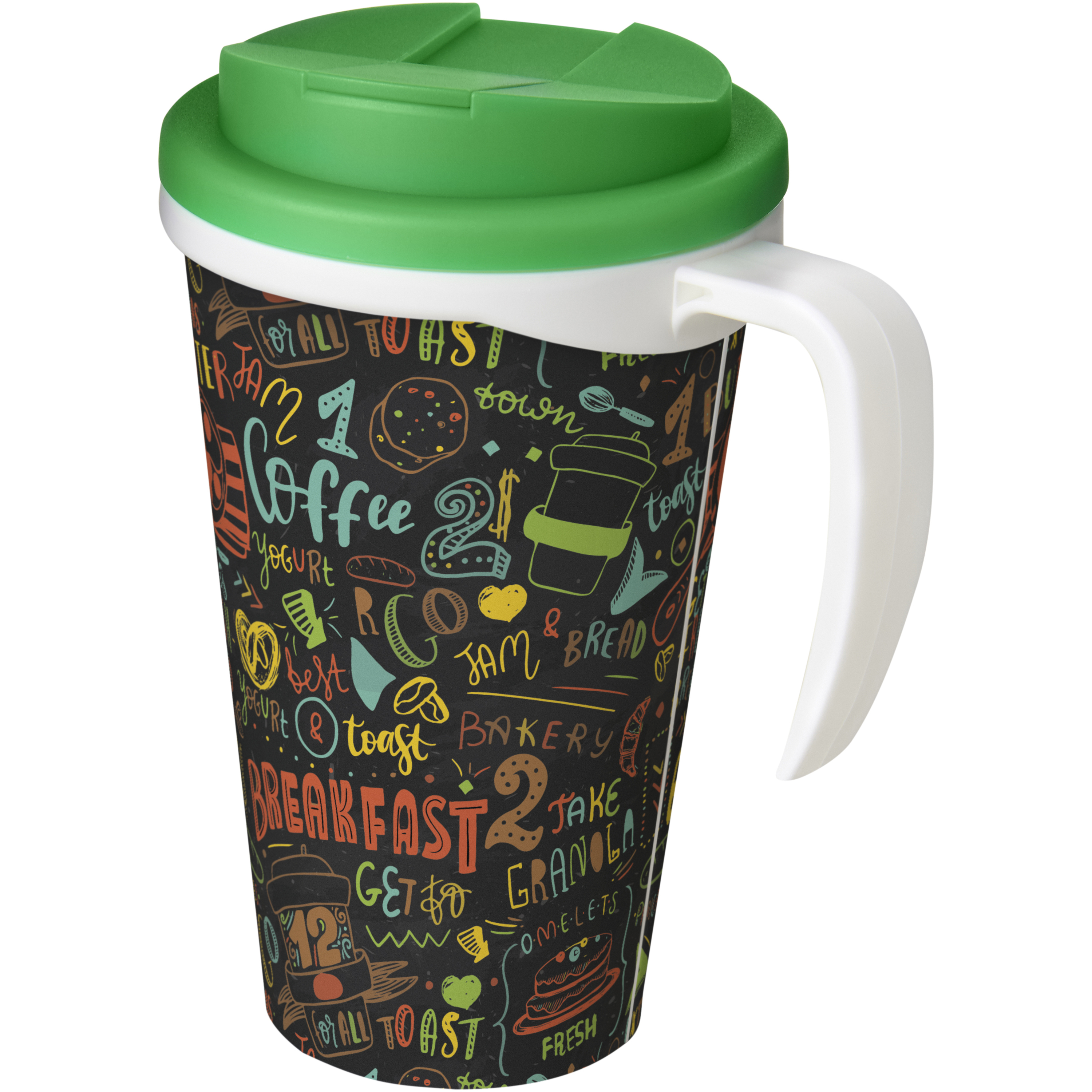 Brite-Americano® Grande 350 ml mug with spill-proof lid